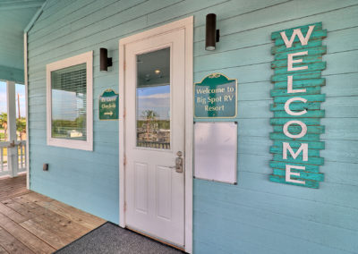 welcome lobby clubhouse rv park workamping rv resort concrete big spaces san leon kemah seabrook webster bacliff galveston la marque texas city marathon valero rv